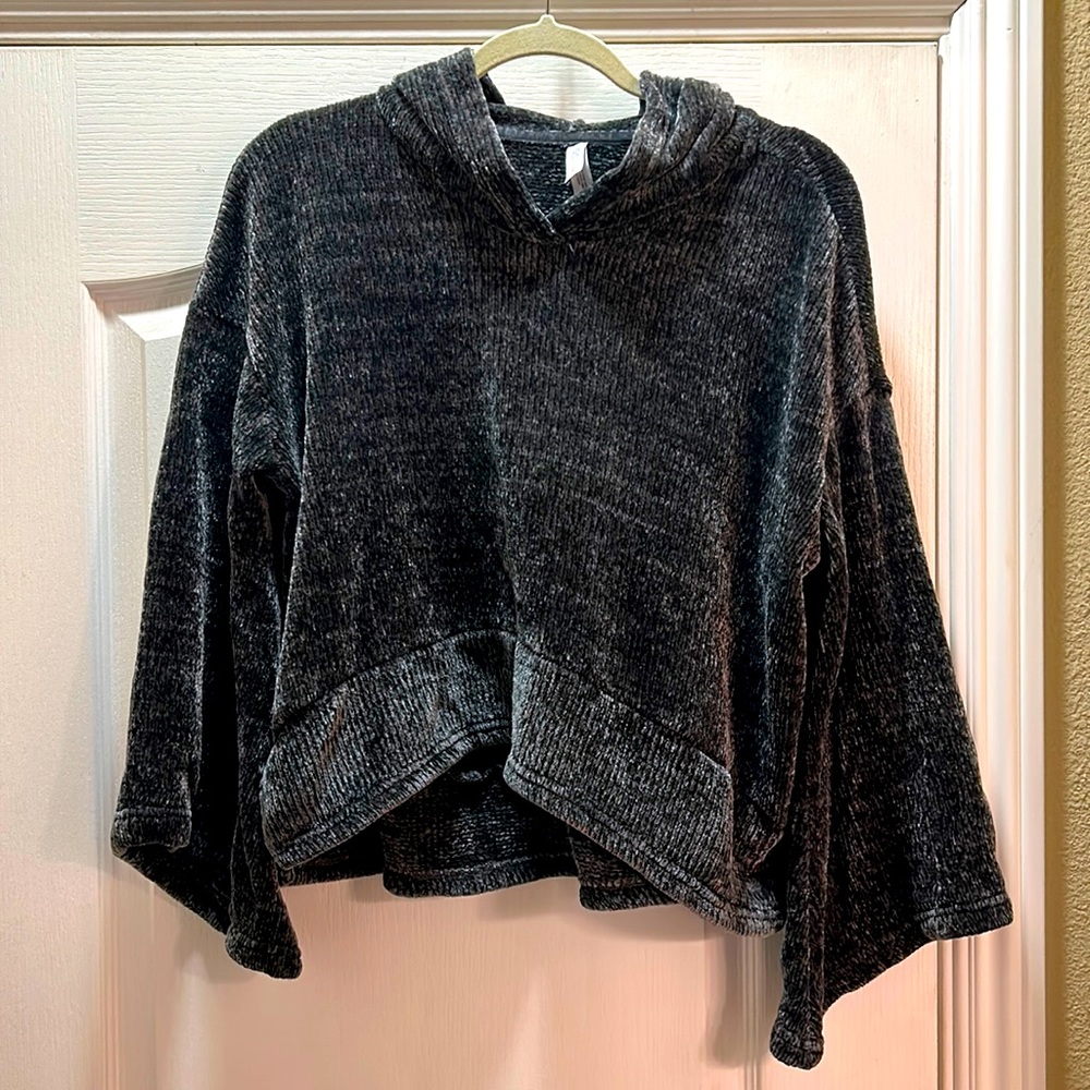 Chenille hoodie with bell sleeves!
